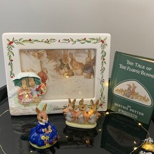 Royal Doulton Beatrix Potter BUNNIES for Everyone + Story Tale Book VINTAGE